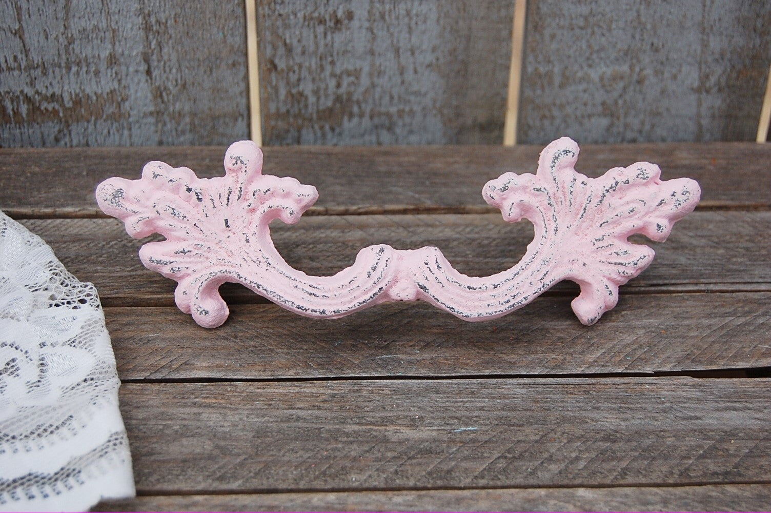 Pink French provincial drawer pulls - The Vintage Artistry