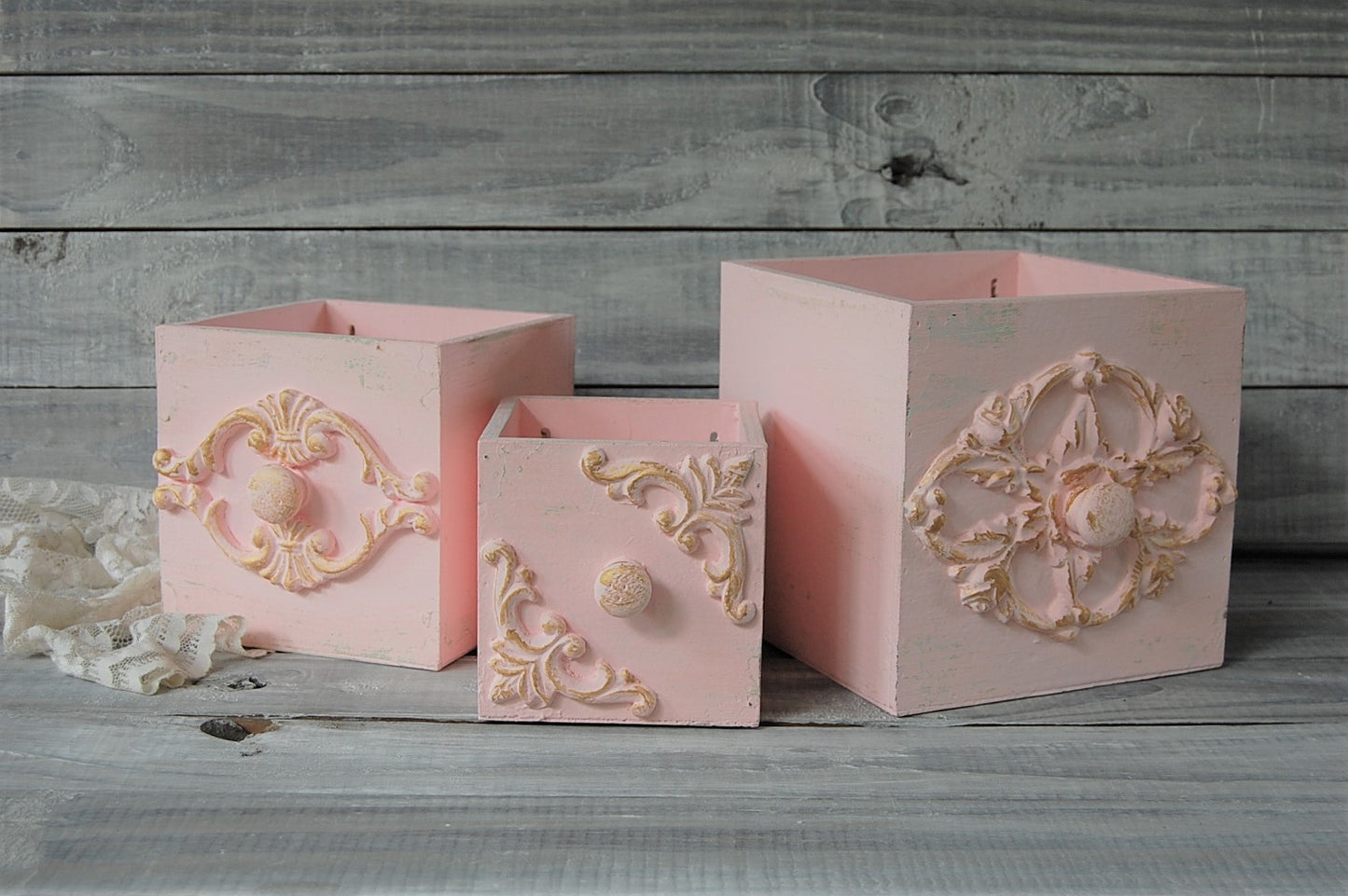 Shabby chic wall boxes