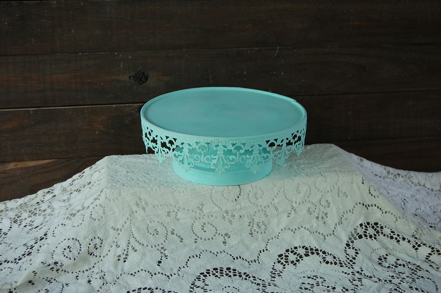 Mint green cake stand - The Vintage Artistry