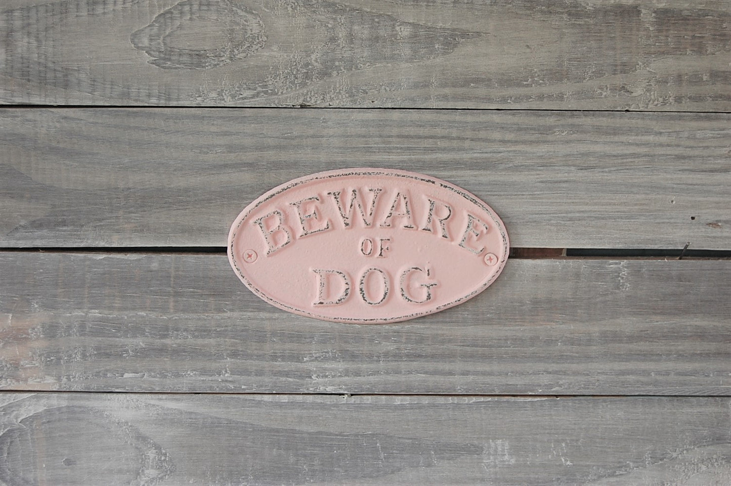 Pink dog sign - The Vintage Artistry