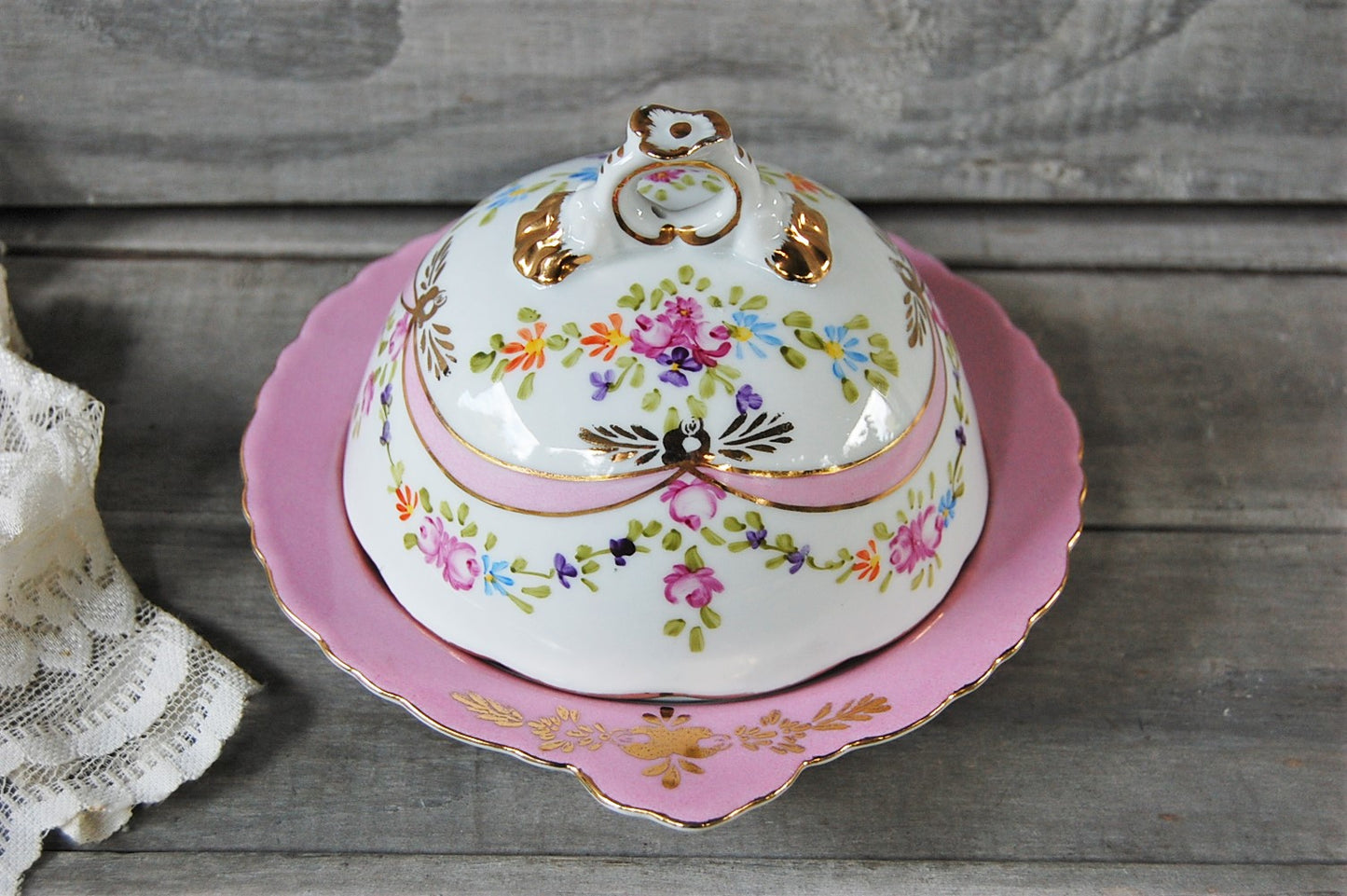 Limoges butter dish