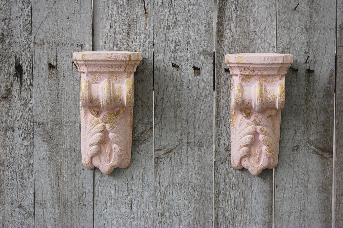 Pink shabby chic drapery sconces