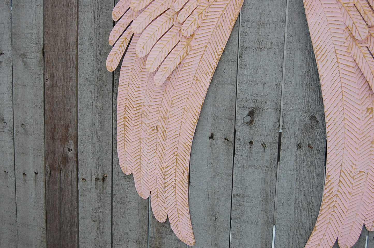 Rustic pink angel wings