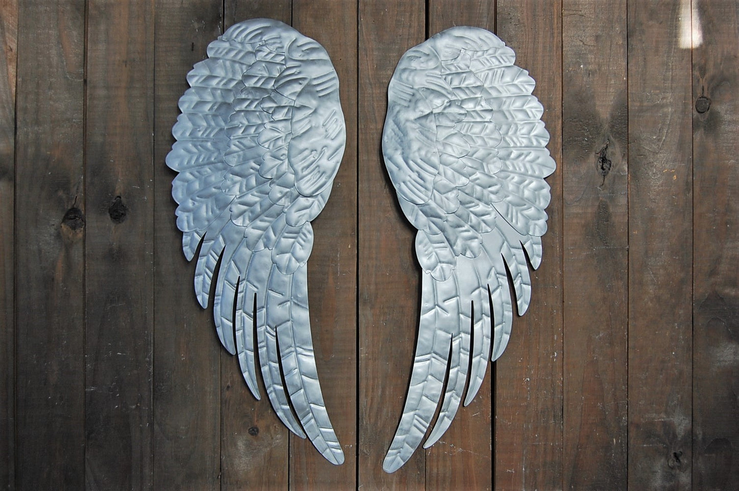 Rustic silver wings