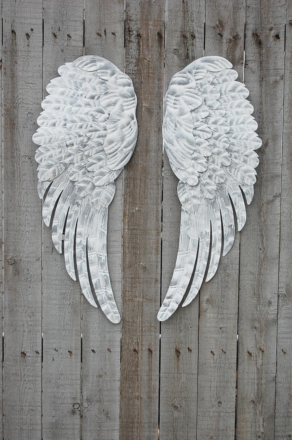 White & silver angel wings