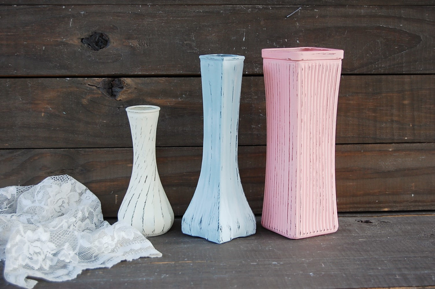 Blush & grey vases - The Vintage Artistry