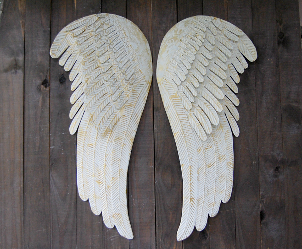 Shabby chic angel wings