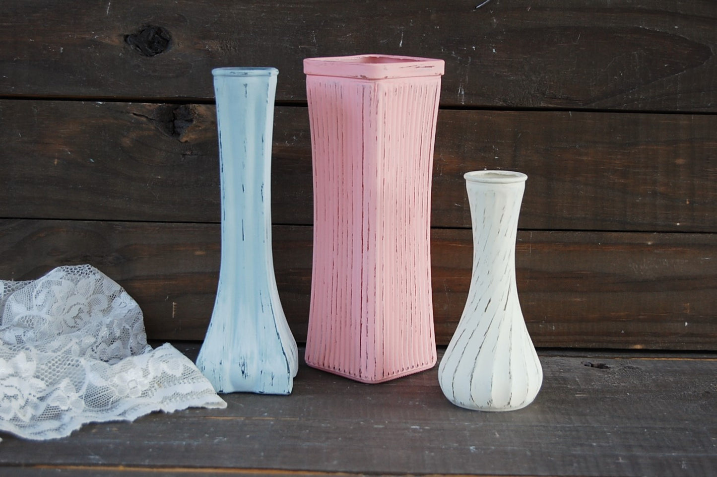 Blush & grey vases - The Vintage Artistry