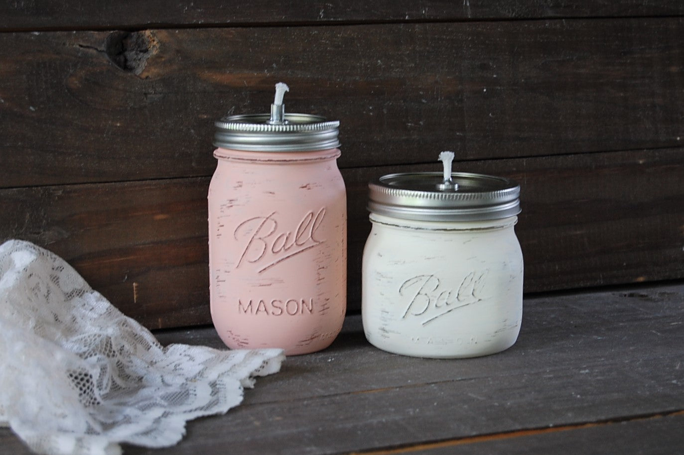 Mason jar oil lamps - The Vintage Artistry