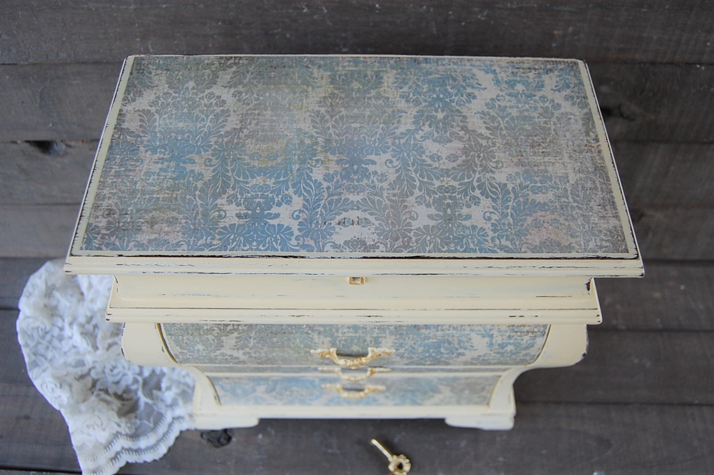 French bombe chest - The Vintage Artistry