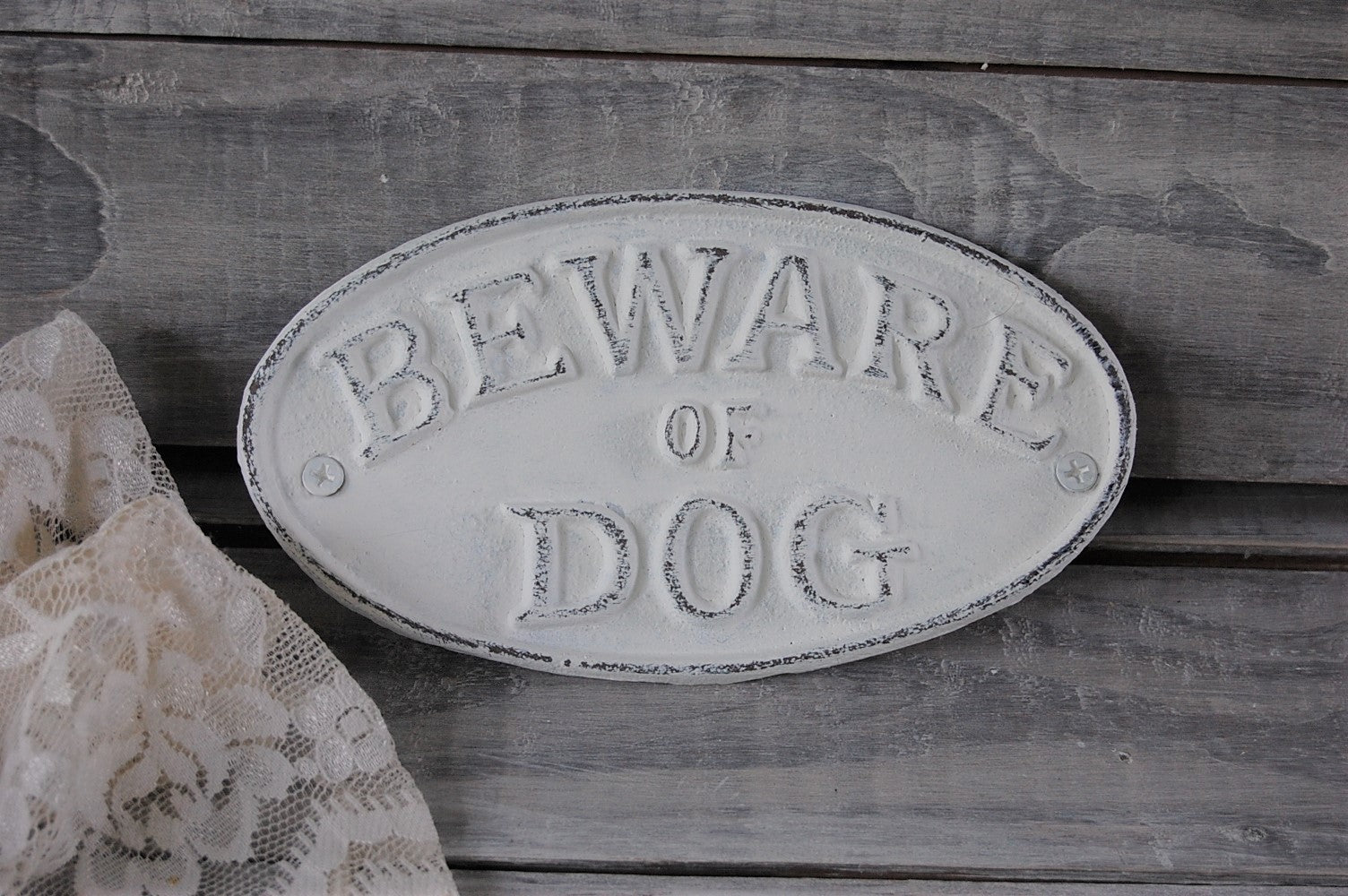 Beware of dog sign - The Vintage Artistry