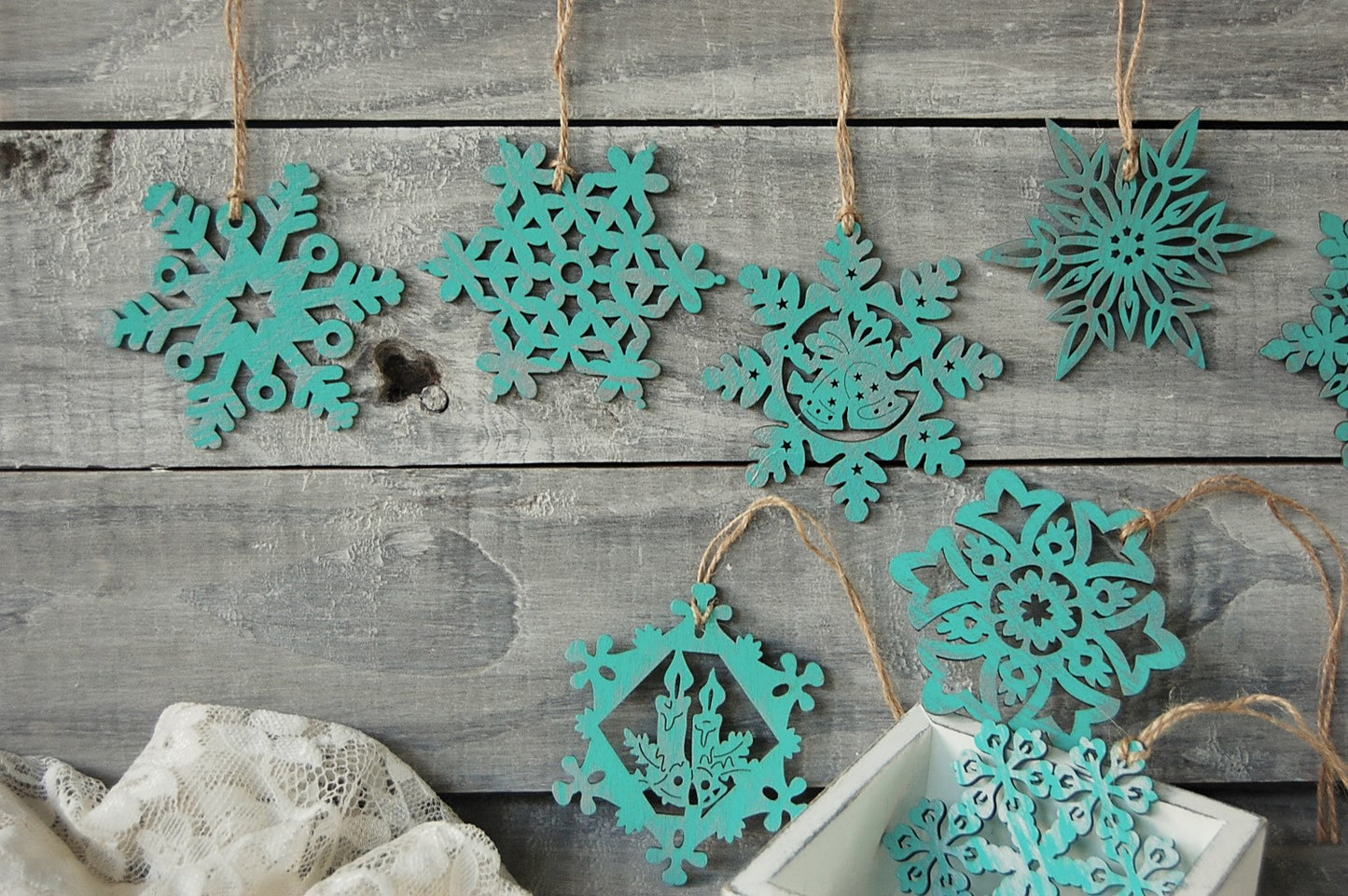 Wood Christmas ornaments