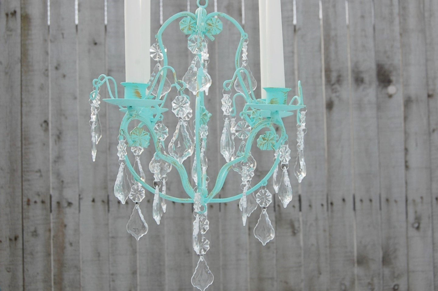 Mint Candle Chandelier - The Vintage Artistry