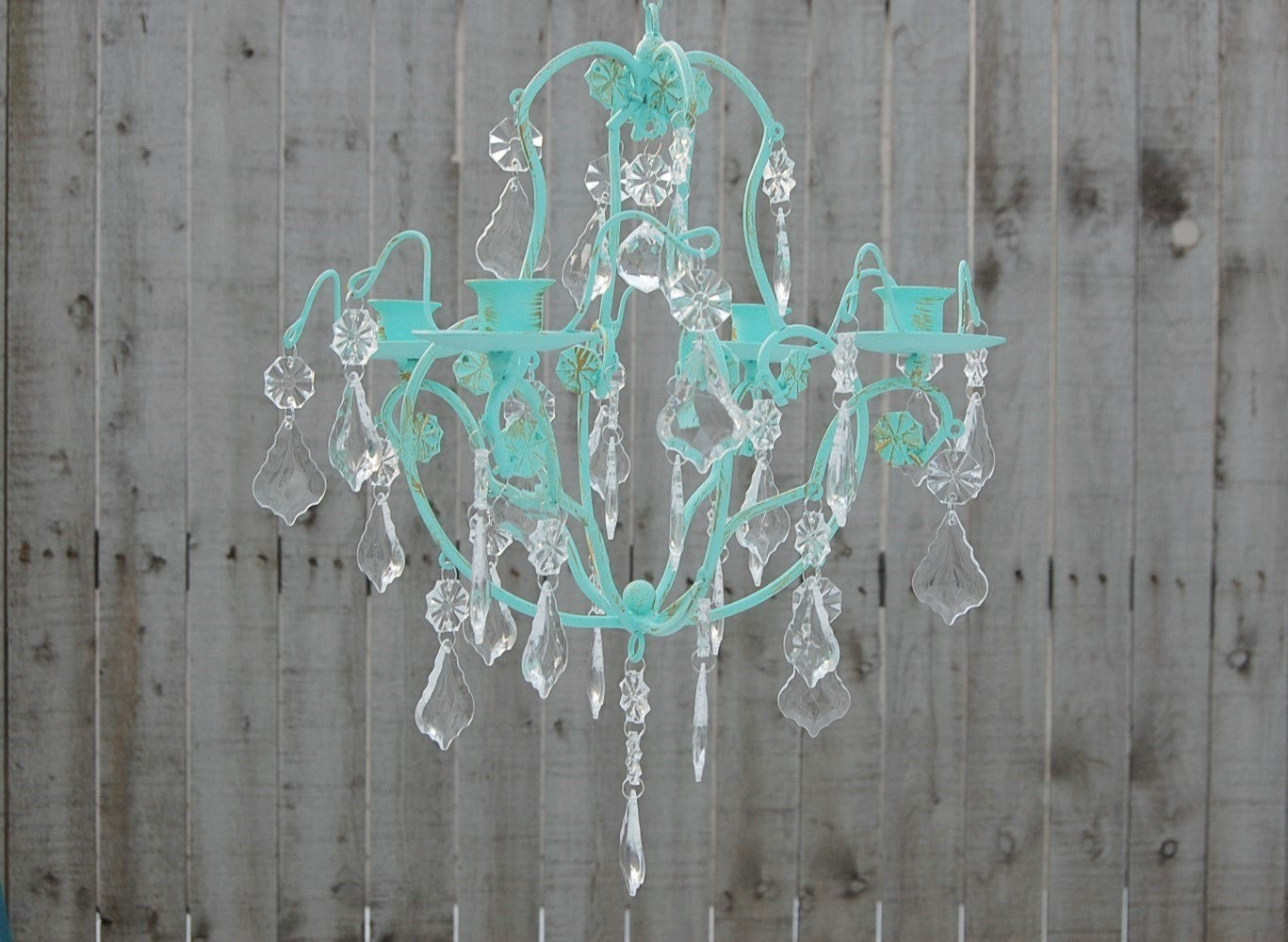 Mint Candle Chandelier - The Vintage Artistry