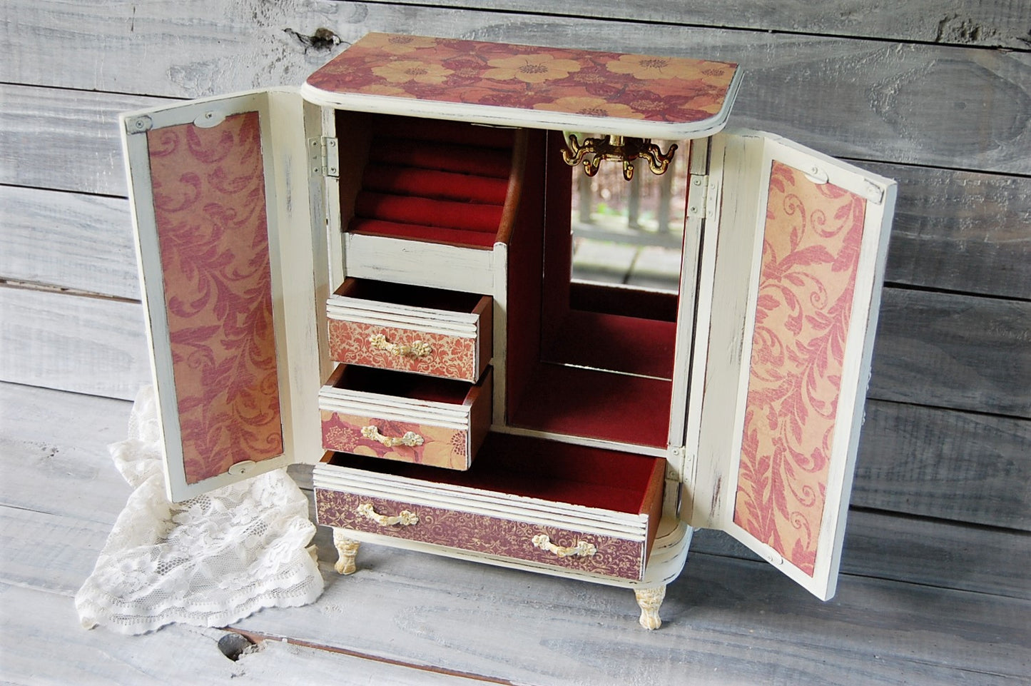 French damask armoire