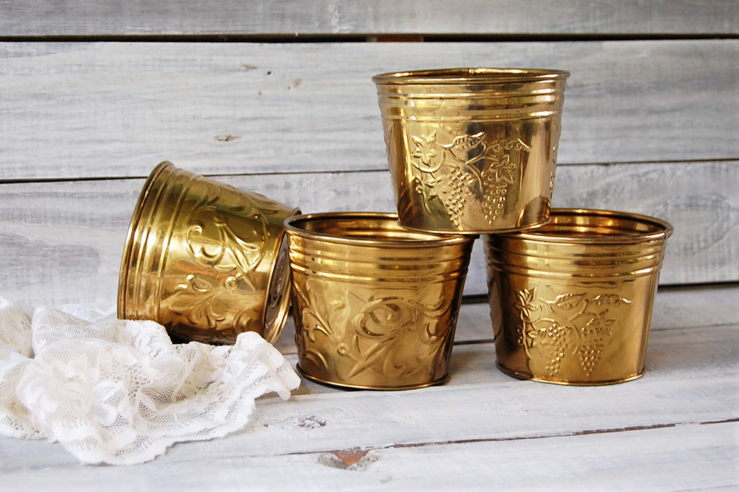 Hosley brass pots