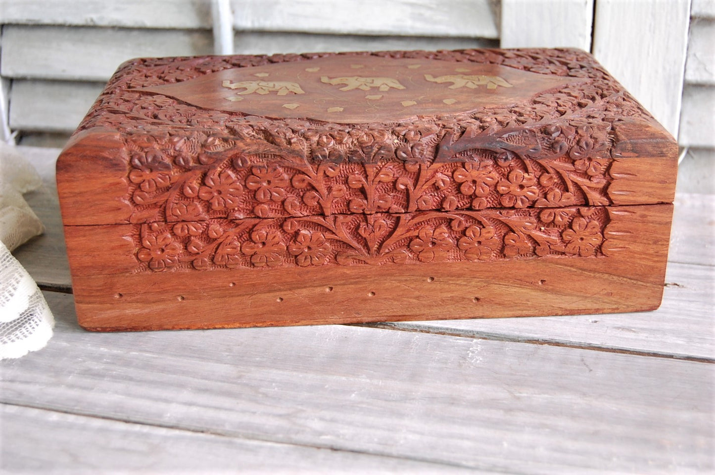 Carved Rosewood box