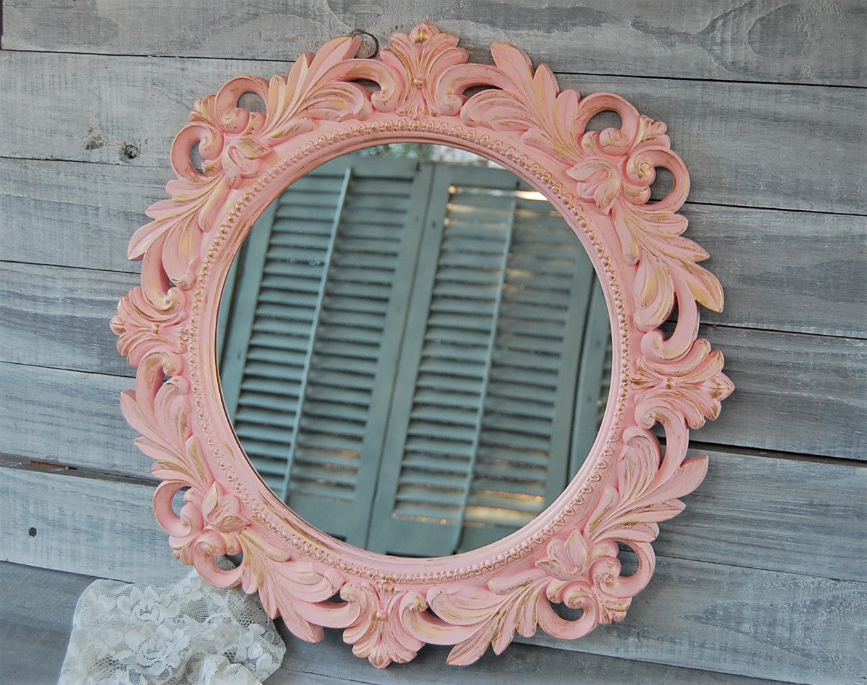 Coral blush mirror