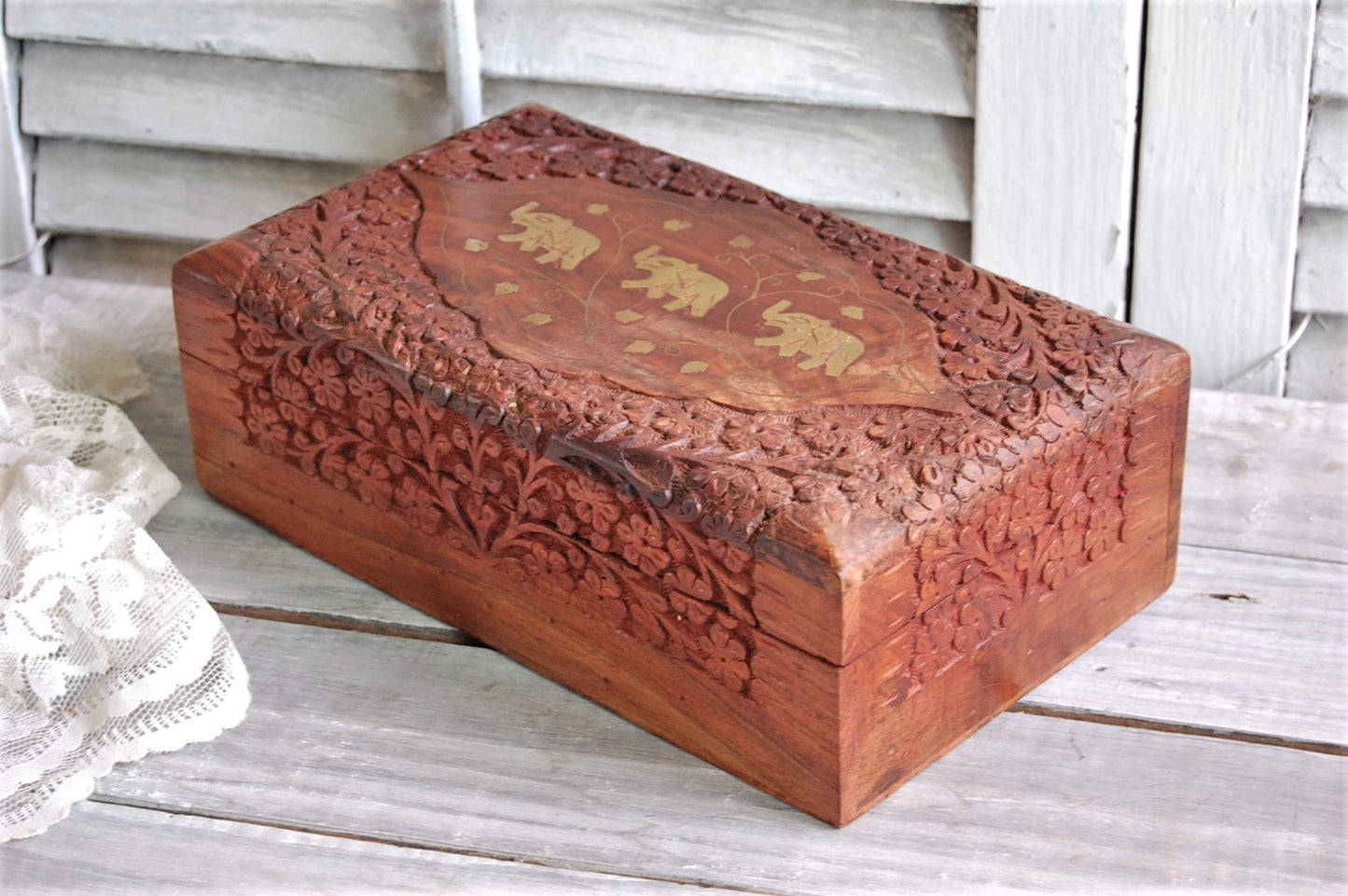 Carved Rosewood box