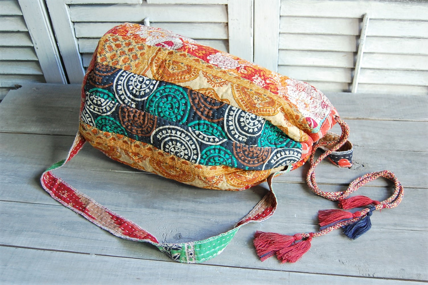 Kantha quilt backpack