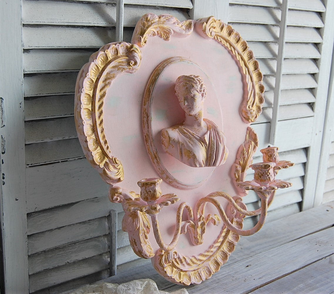 Pink Victorian sconce