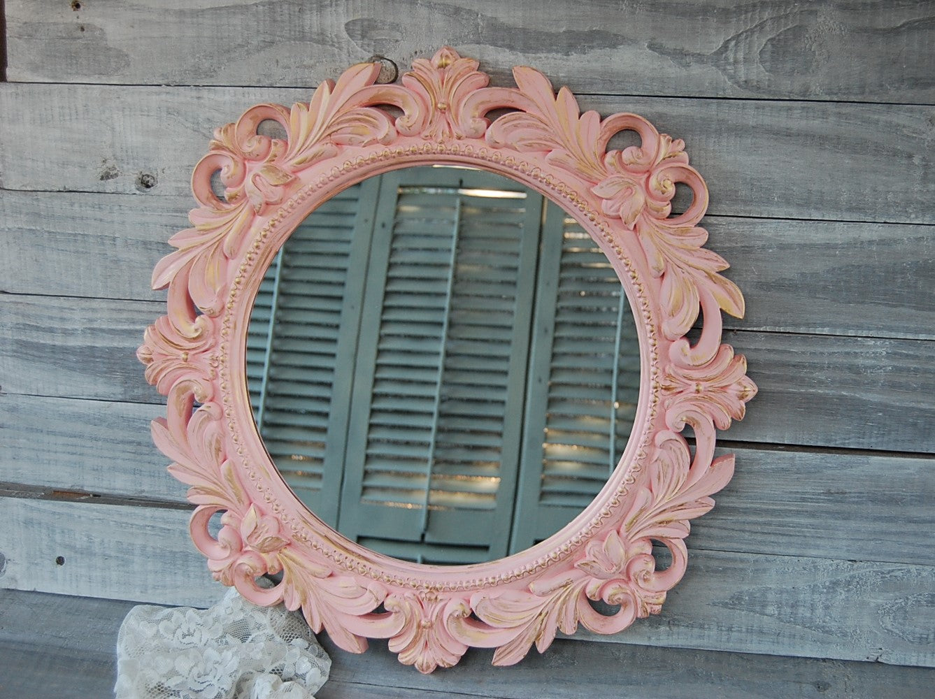 Coral blush mirror