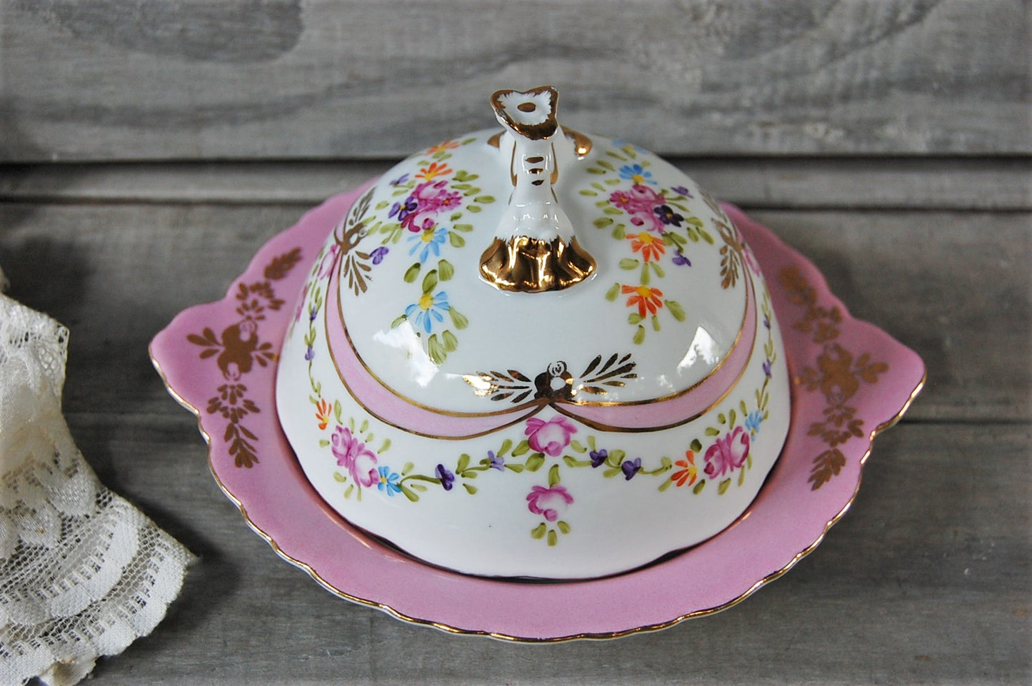 Limoges butter dish