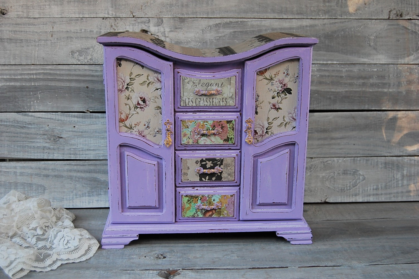 Unique lavender armoire