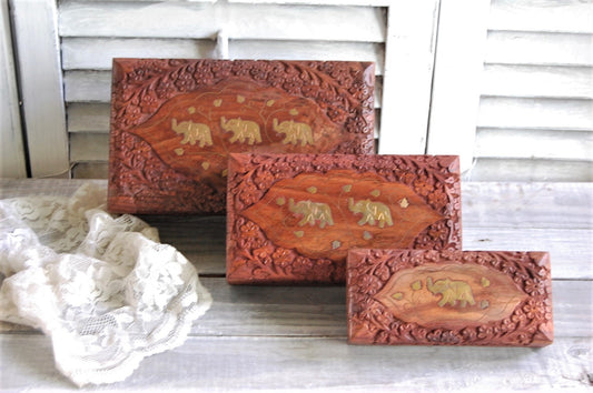 Carved nesting boxes