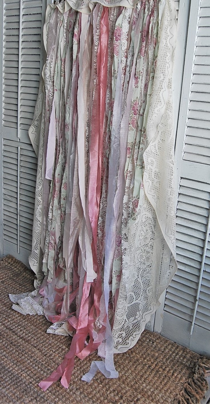 Romantic tattered curtain