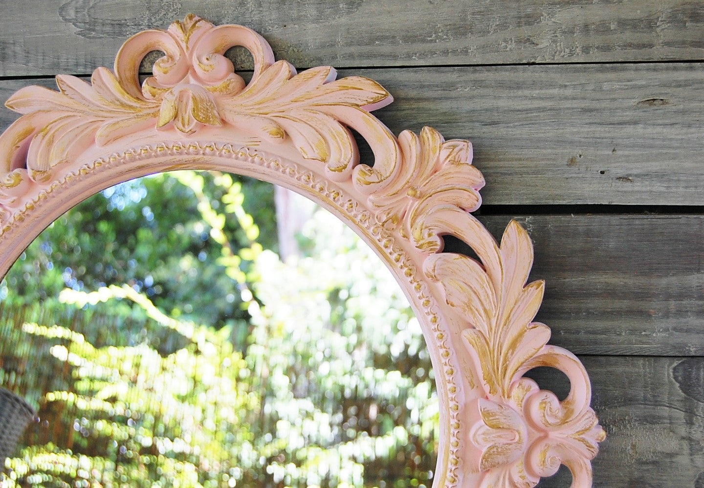Pink shabby chic mirror