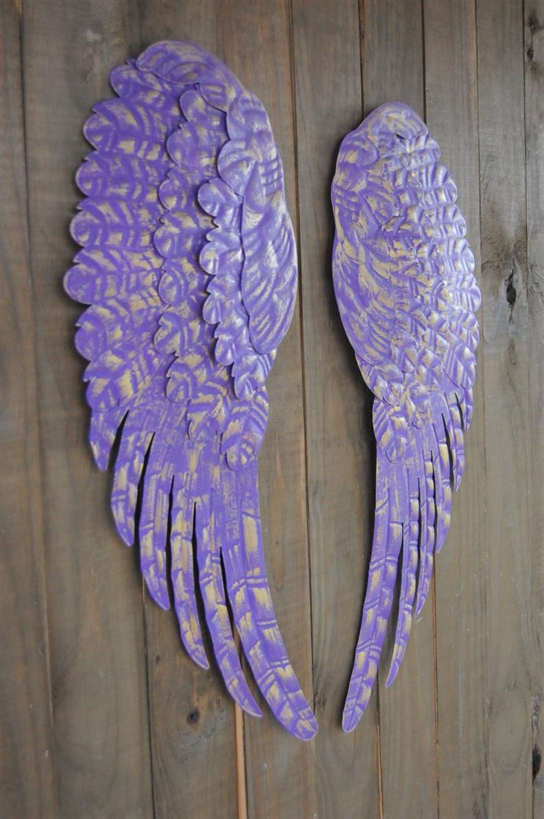 Purple angel wings