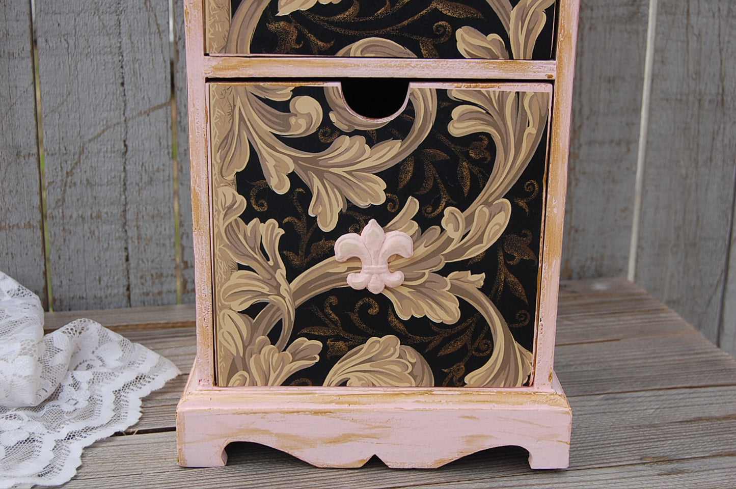 French shabby chic cabinet - The Vintage Artistry