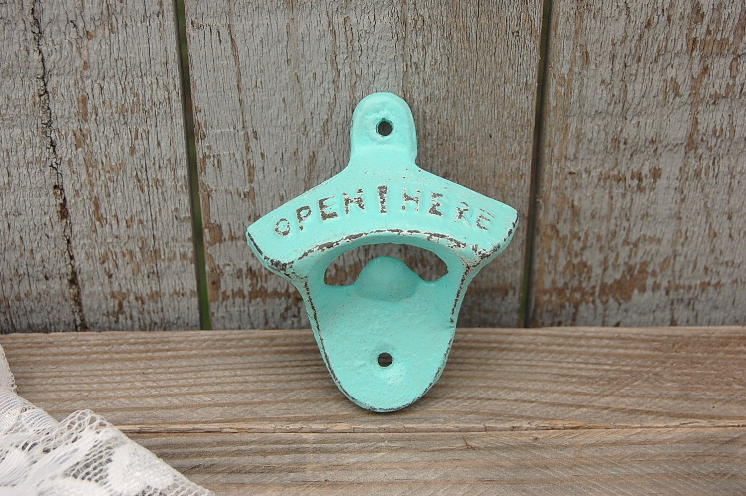 Mint green bottle opener - The Vintage Artistry