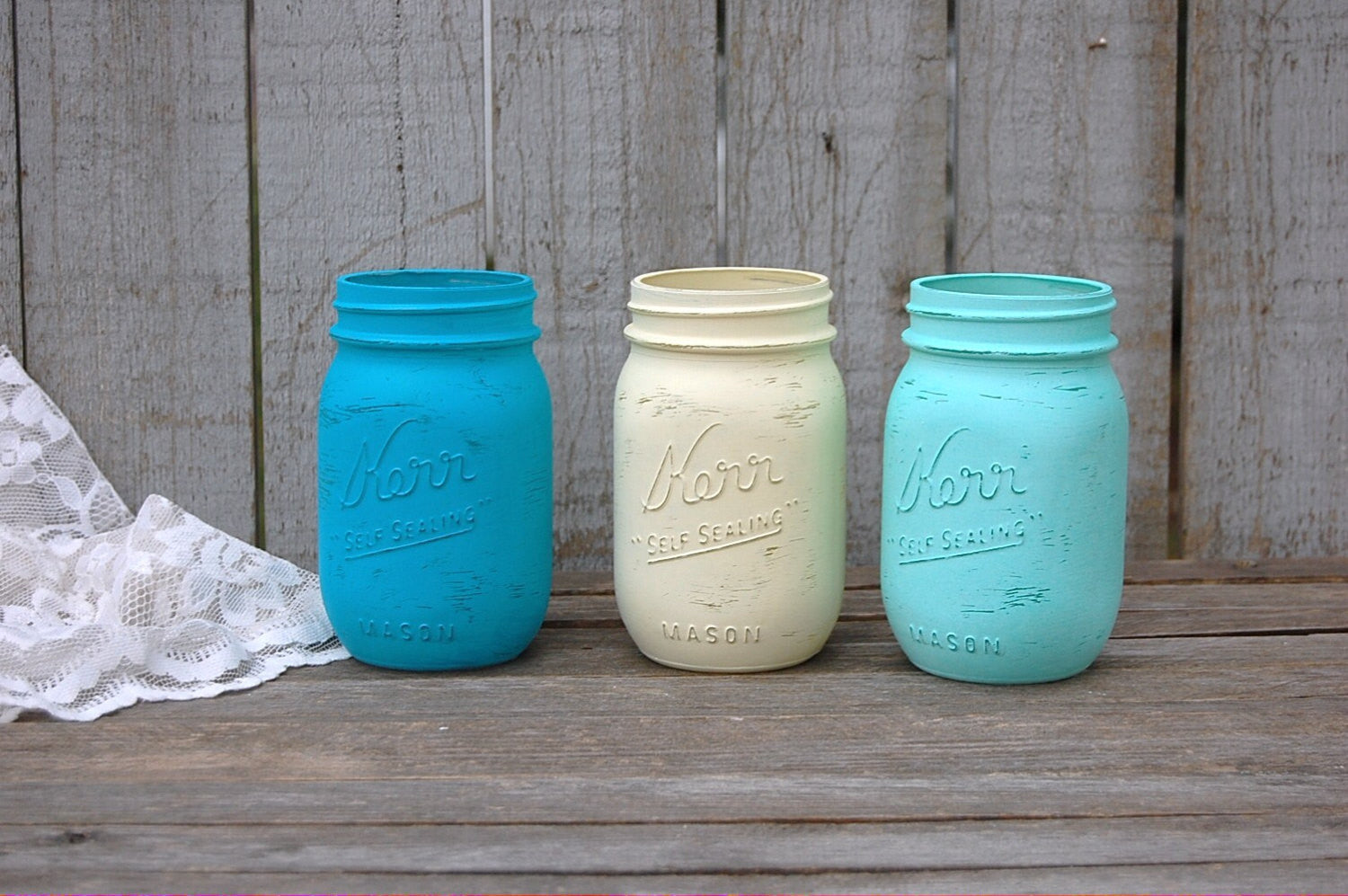 Painted mason jars - The Vintage Artistry