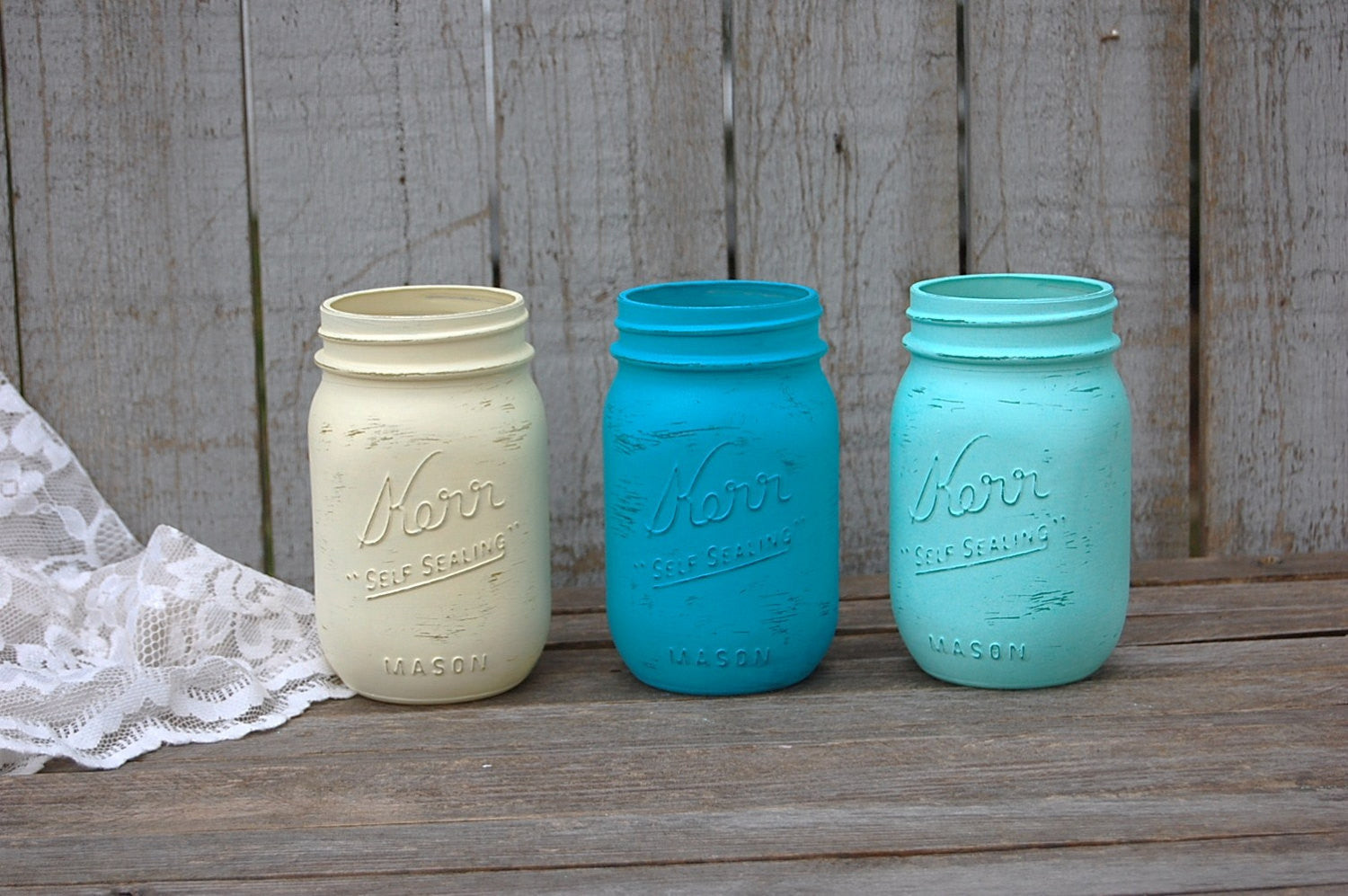 Painted mason jars - The Vintage Artistry