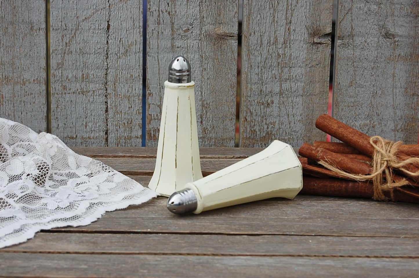 Ivory tower salt and pepper shakers - The Vintage Artistry