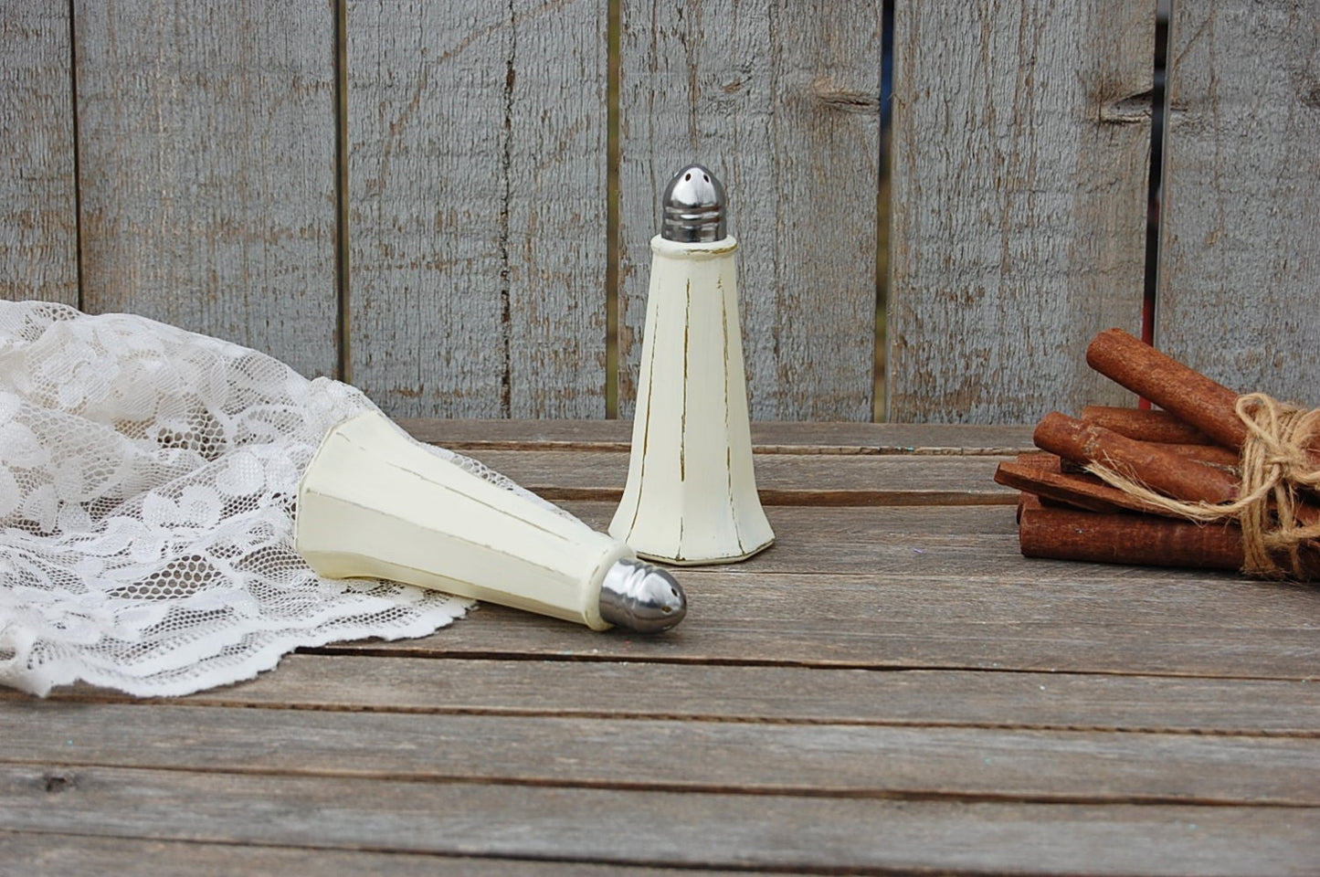Ivory tower salt and pepper shakers - The Vintage Artistry